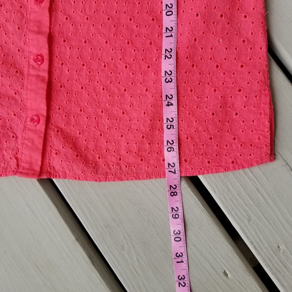 M CORAL eyelet button up tunic top - Picture 12 of 15